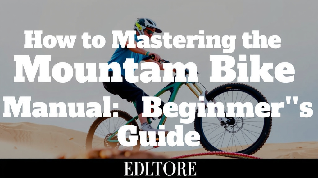 Mastering the Mountain Bike Manual: A Beginner's Guide