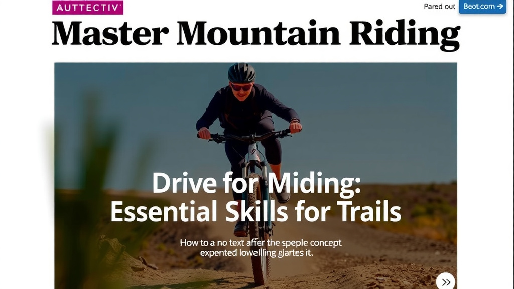 Master Mountain Bike Riding: Essential Skills for Trails
